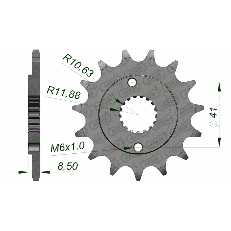TRX400EX 00/04-XR400R 86/04 14T (JTF-1322)