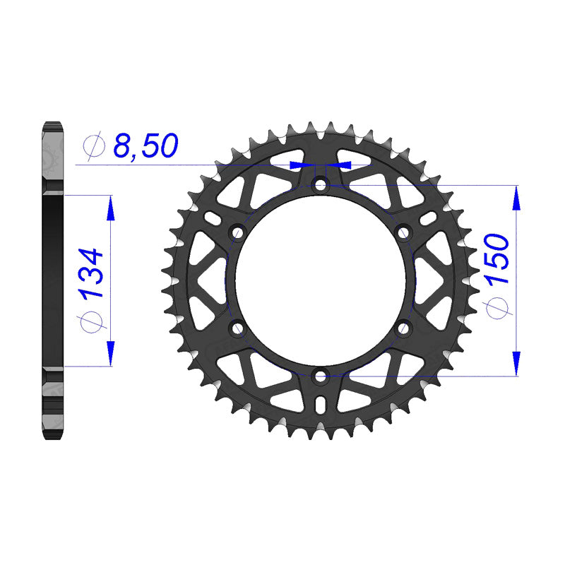 SPR.RR.KX125/250/500/RMZ250 04 52T (17206-52).