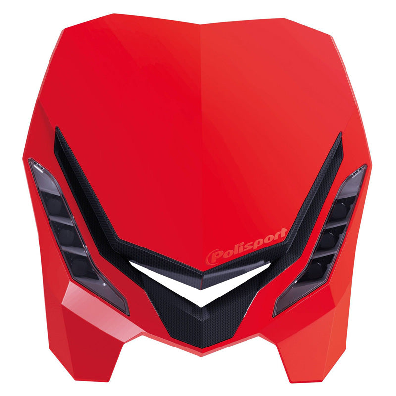 %HEADLIGHT E-BLAZE RED/BLK