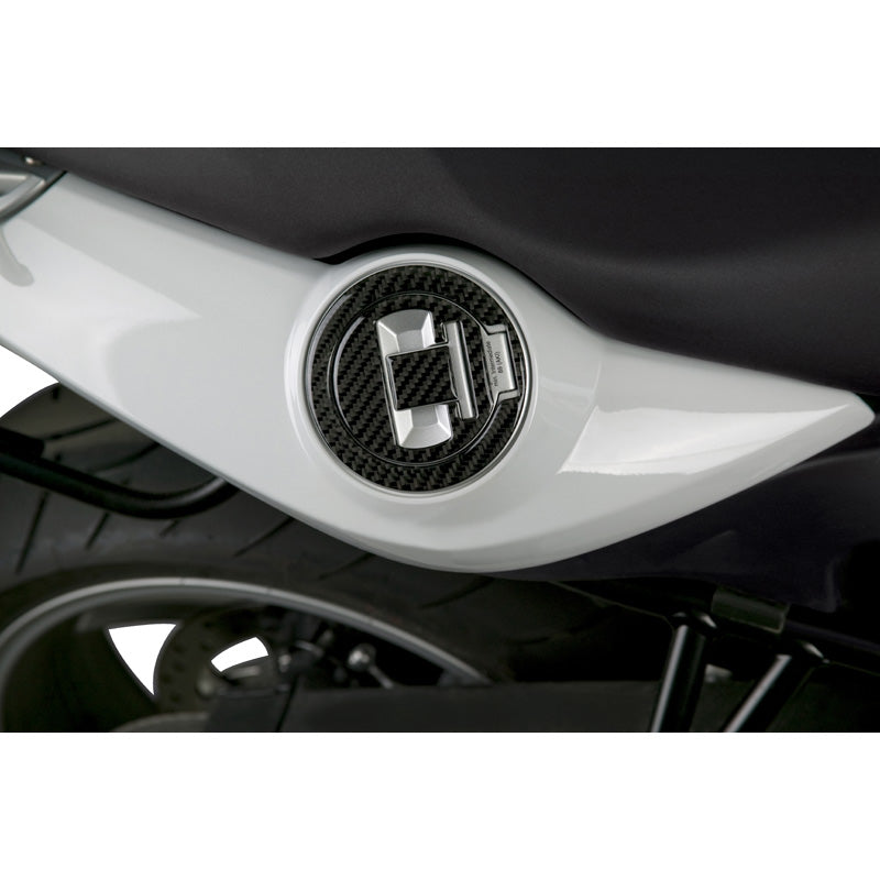 CARBON FIBER FUEL CAP TRIM WITHOUT BOLT PATTERN
