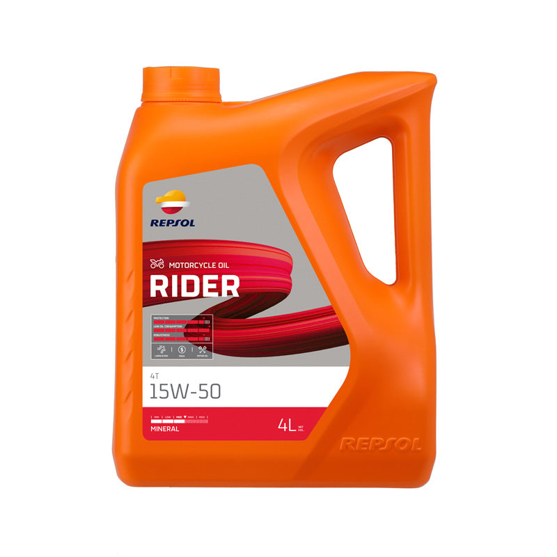 REPSOL RIDER 4T 15W50 4L (5/CASE)