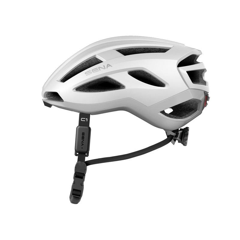 C1 SMART CYCLING HELMET MATT WHITE L SIZE