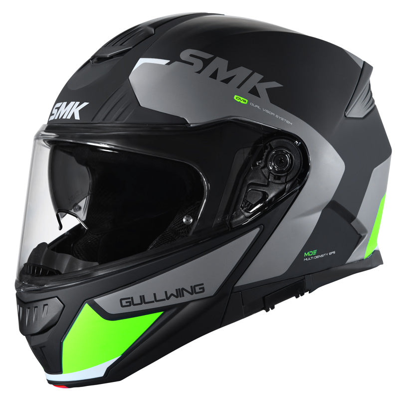 #(L) GULLWING KRESTO MAT BLK/GREY/YEL DOT ECE LG