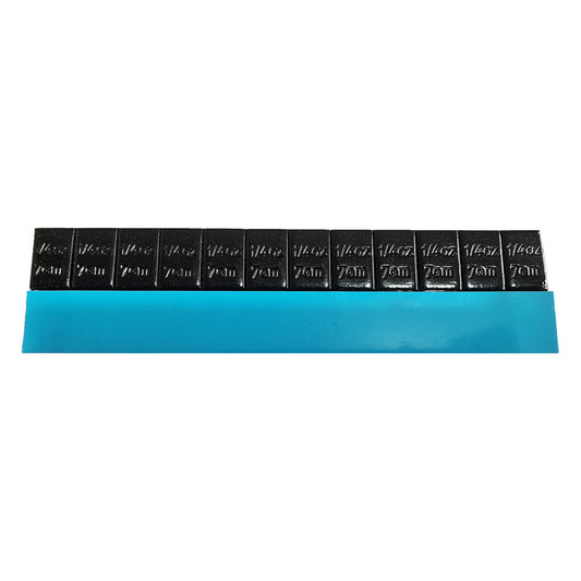 LEAD ADHESIVE WEIGHT BLACK 1/4OZ X 12=48 STRIP