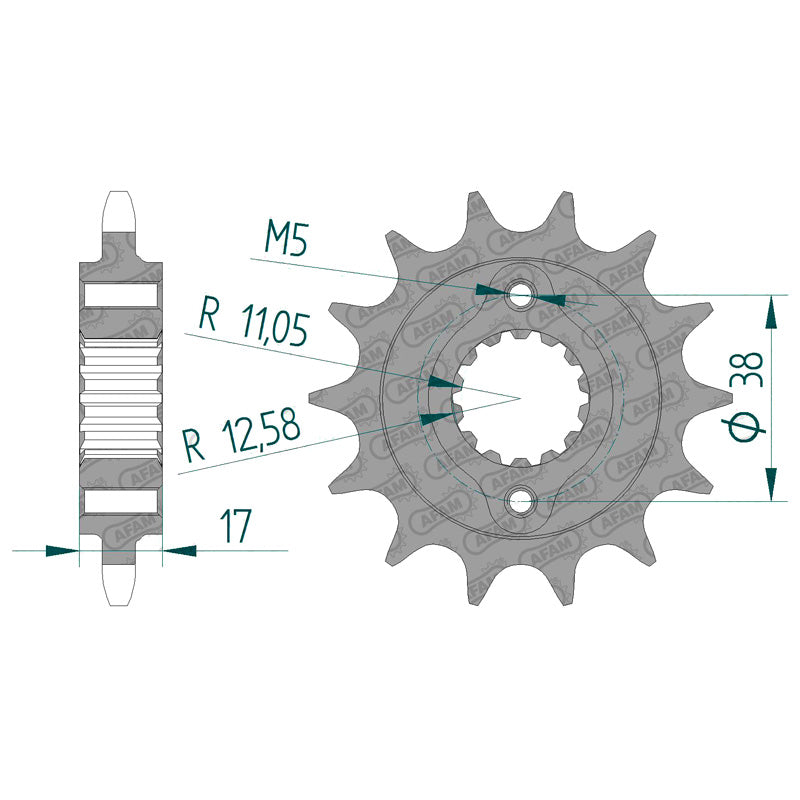 @SPR.FR.DUCATI MONSTER 900IE 14T 520 (52612-14).