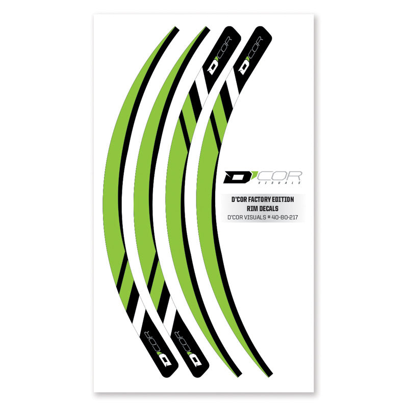 RIM DECALS GREEN 4 PC SET