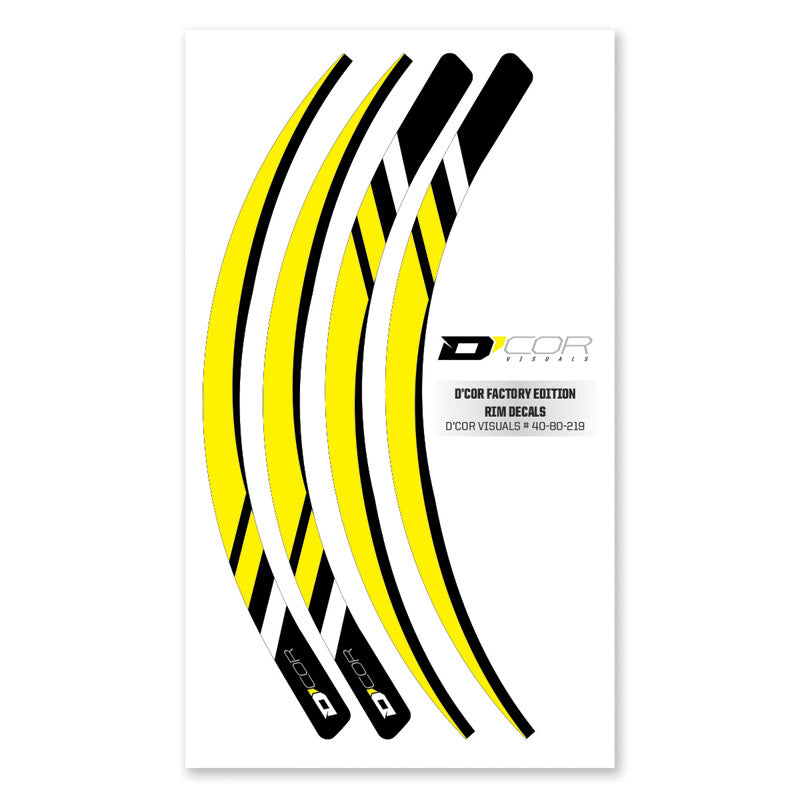 RIM DECALS YELLOW 4 PC SET