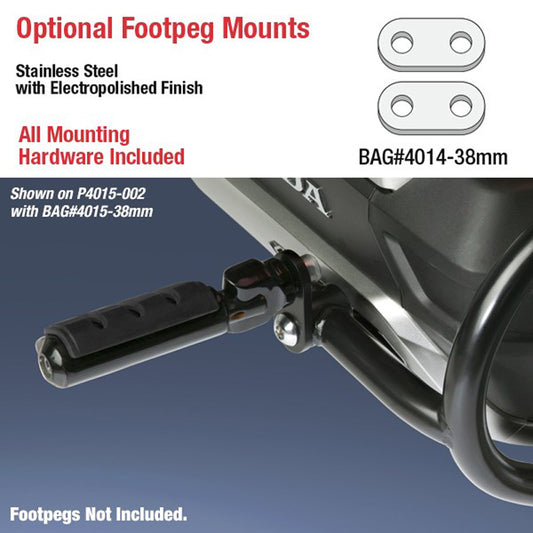 %GL1800 FOOTPEG MOUNT38MMELECTROPOLISH
