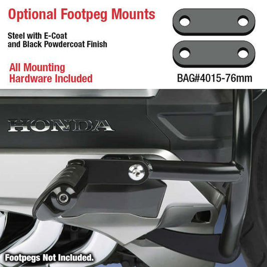 %GL1800 FOOTPEG MOUNT76MMBLACK
