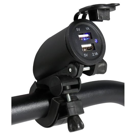 #USB CHARGER 1A/2.1A FOR HANDLE BAR
