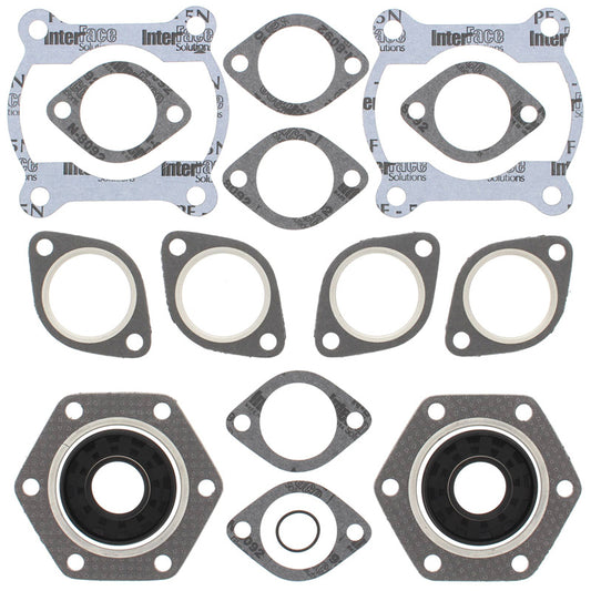 %COMPLETE GASKET KIT W/SEALS POL CUTLASS 440 81-82