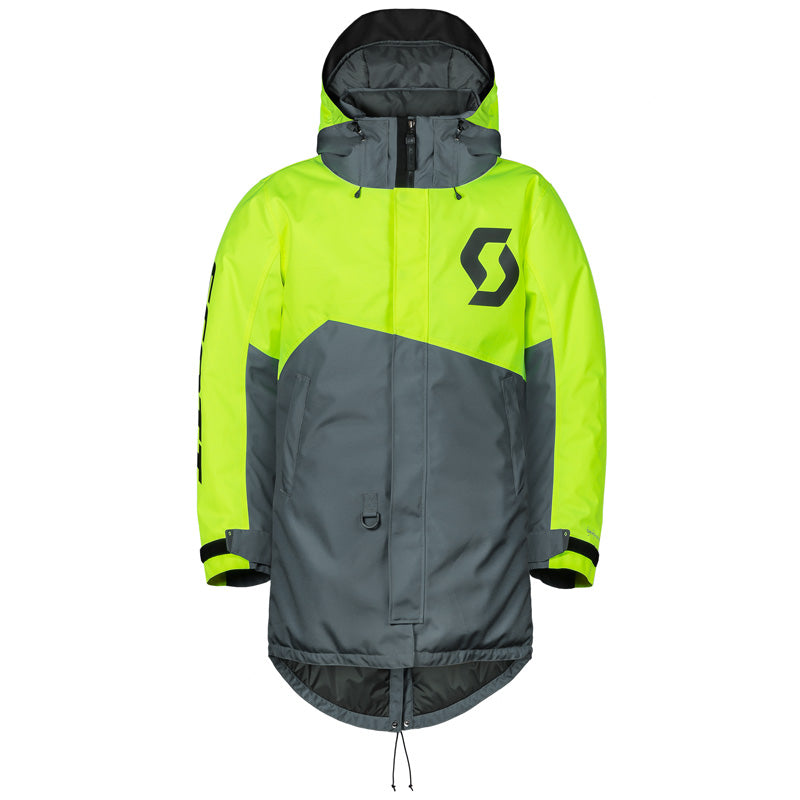 #COAT WARM-UP GREY/NEON YELLOW L/XL